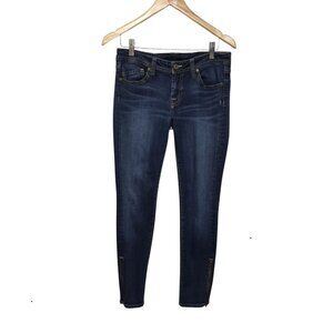 Genetic Denim THE JAMES Womens Jeans Size 28 Zip Ankle Dark Wash Skinny Low Rise